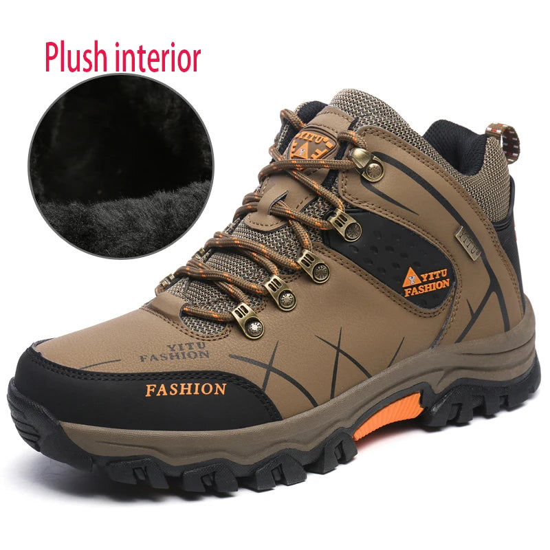 Men's Hiking Shoes Waterproof Wear-resistant Sports Camping Climbing Shoes Outdoor Trekking Tourism Shoe Fishing Hunting Boots