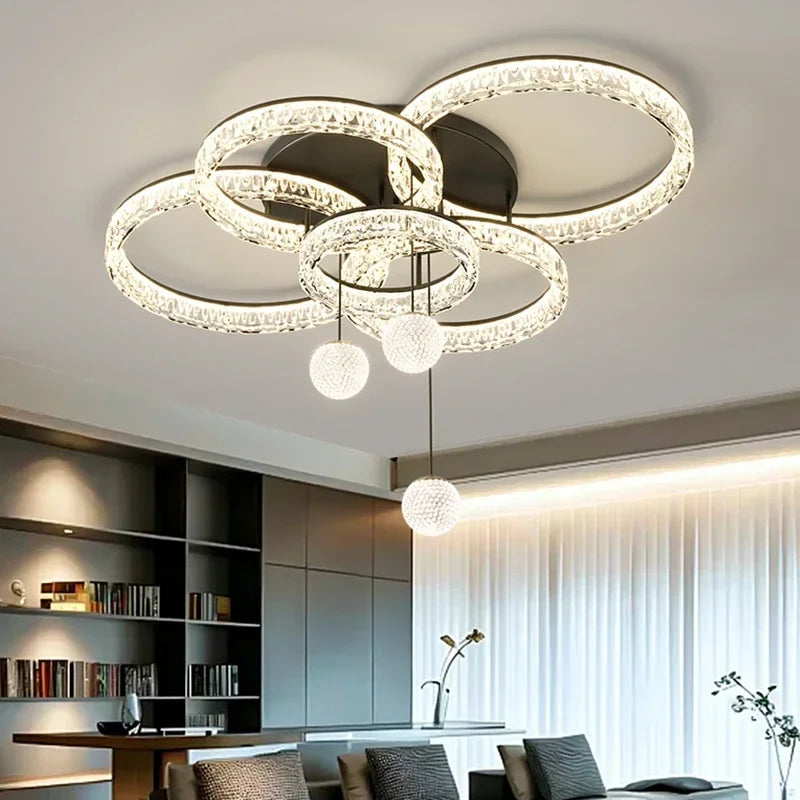 Home Decoration Chandelier Modern Light Luxury LED Ceiling Lamp For Living Room Bedroom Home Decor Indoor Lighting Light Fixture