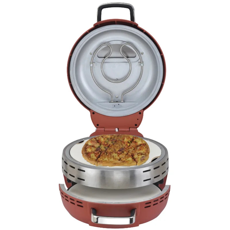 12 Inch Electric Pizza Maker Chapati Oven for Pancake Broiler Flapjack Roaster with Stone Plate