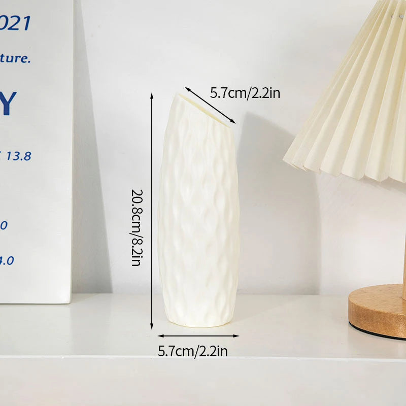 Nordic Irregular Dried Flower Vase Plastic Vases Decorative  Bottle Room Desktop Vases Flower Arrangement Container Ornament