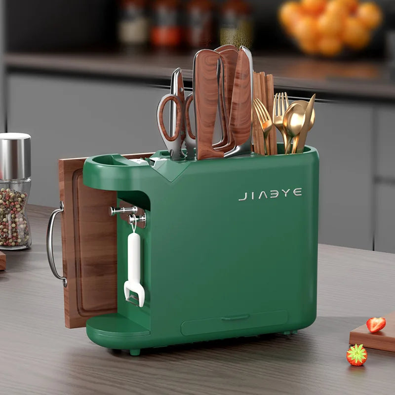 Kitchen knife holder, storage rack, cutting board, kitchen knife, multifunctional integrated tool sorting and storage rack