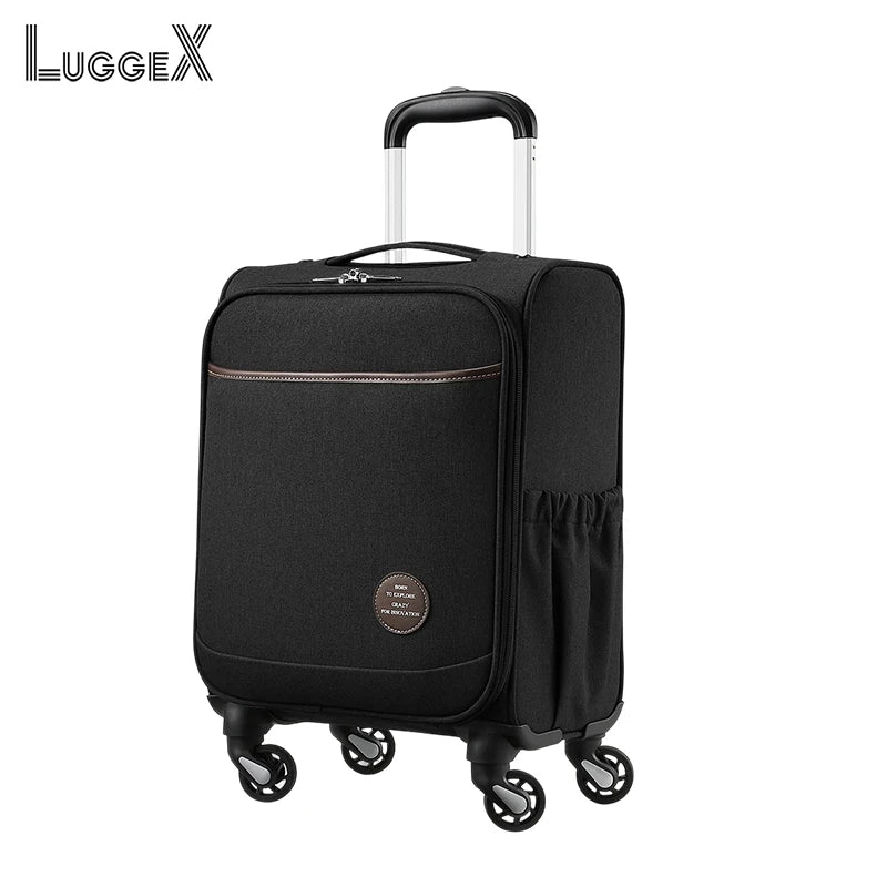 15 Inch Underseat Carry-on Luggage with Wheels Lightweight Luggage with Front Opening Lid (Blue)