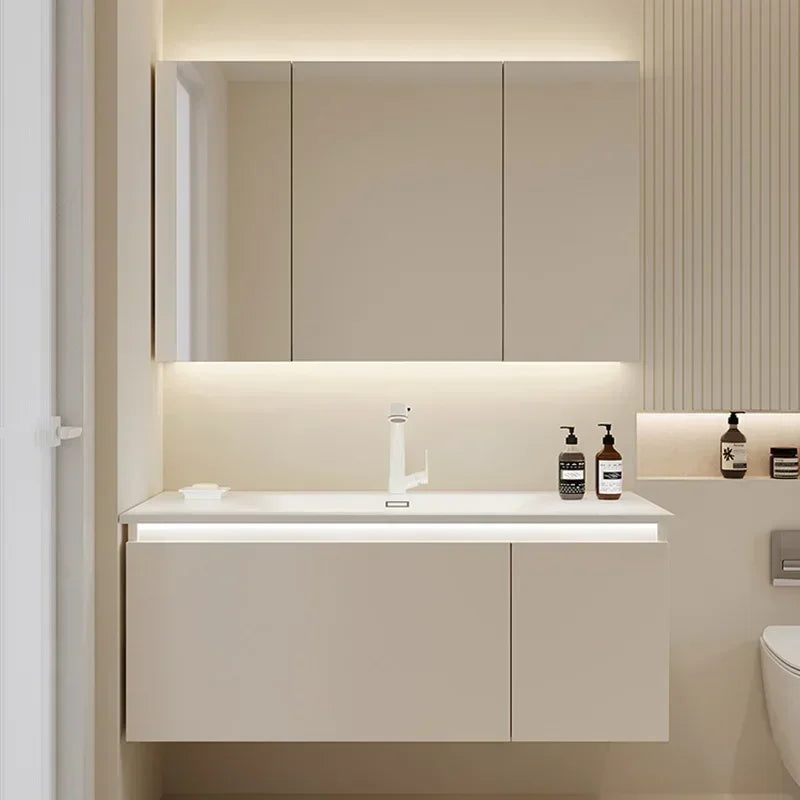 Washbasin Storage Bathroom Cabinets Mirror Wall Shelf Tool Drawer   Display Casa Arredo Room Furniture YY50BC