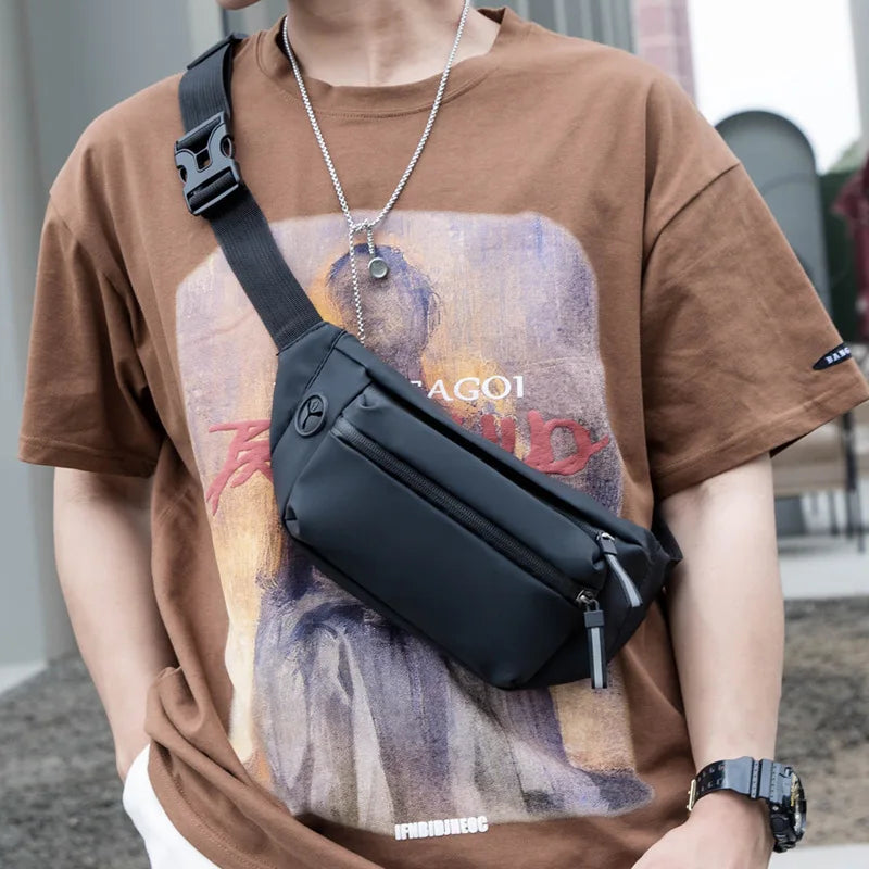 Men Waterproof Belt Bag Fashion Chest Pack Male Waterproof Waist Bag Outdoor Sports Fanny Pack Men's Travel Shoulder Bags