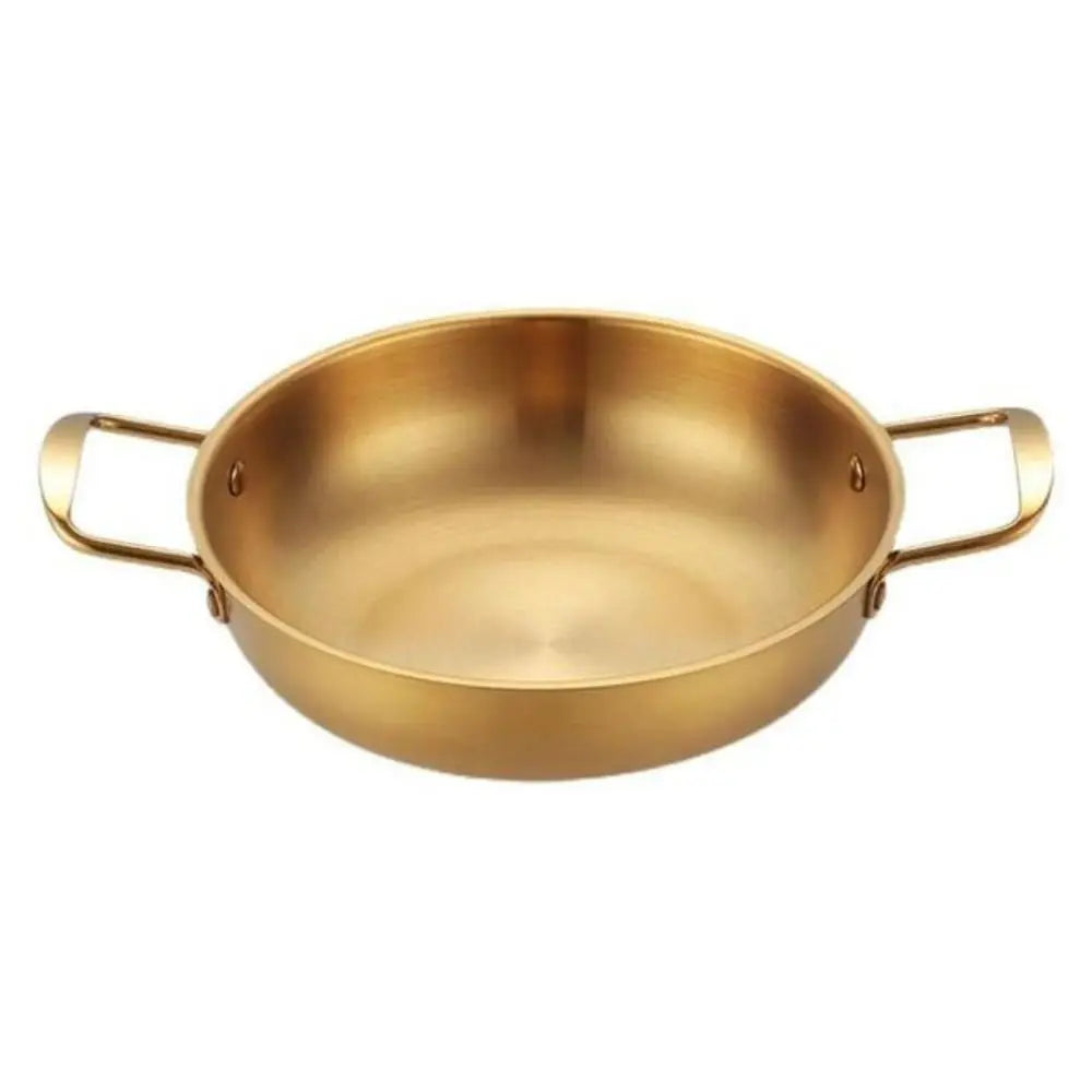 Kitchen Stainless Steel Seafood Rice Pot Home Cooking Paella Pan Picnic Snack Plates Cookware Saucepan Dry Pots with Handle