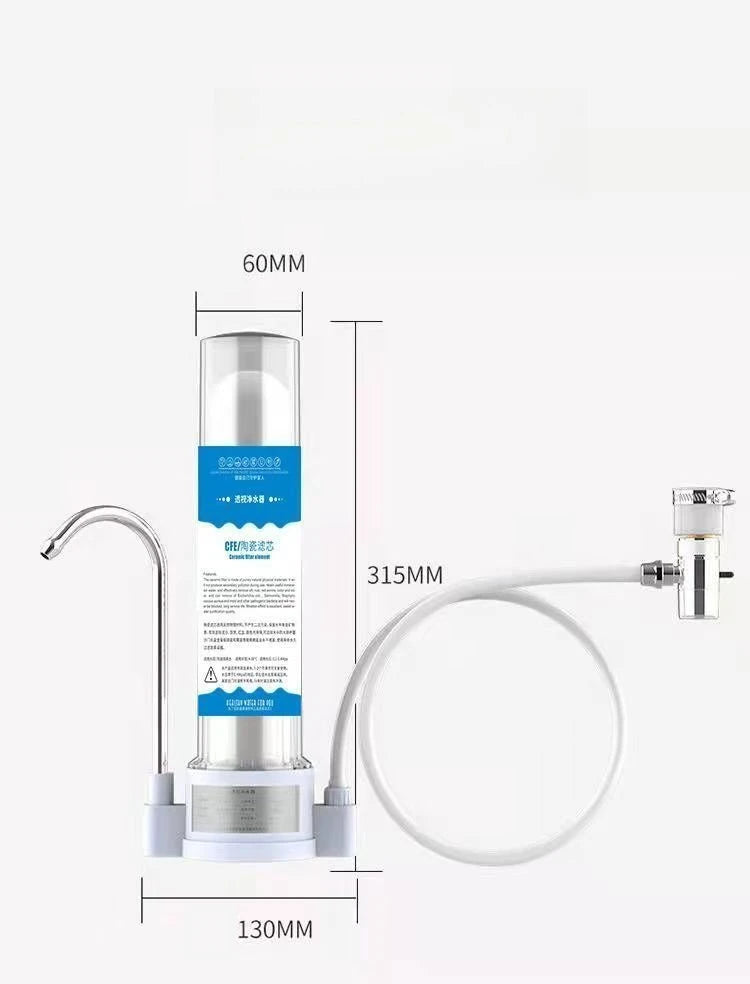 Water Purifier Household Direct Drinking Tap Filter Tap Water Transparent Water Filter Ceramic Cartridge