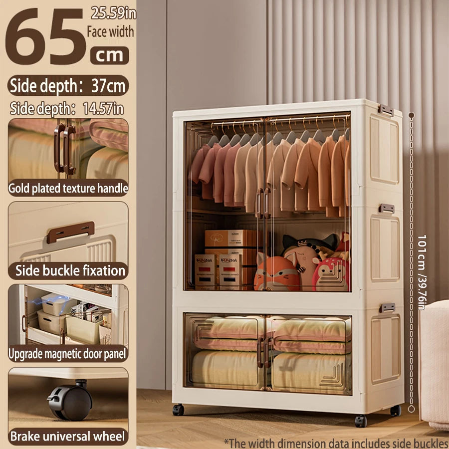 Multi-specification Large Capacity Wardrobe Foldable Easy Install Clothes Storage Cabinet  Organizer for Home