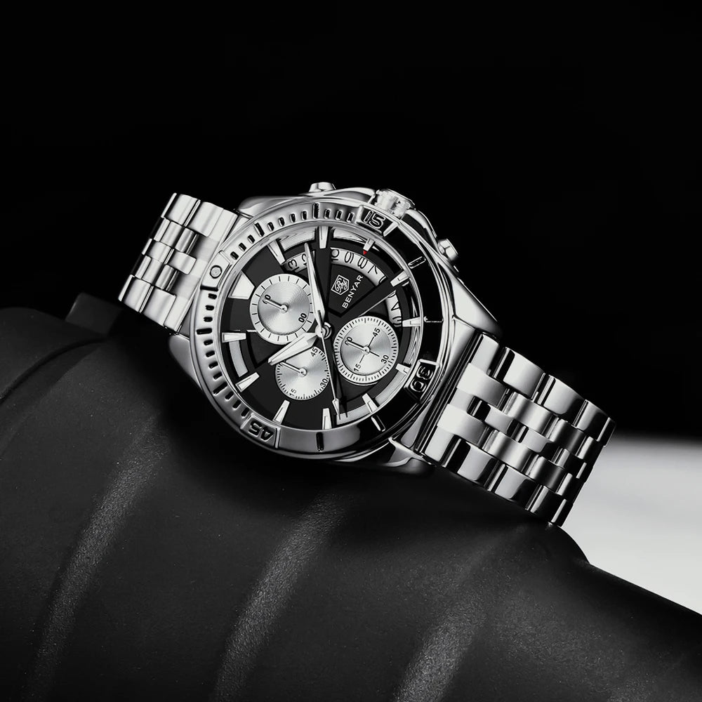 2025 New Mens Watches Top Luxury Quartz Wristwatches Men Chronograph Speed Sports Watch For Man Waterproof Stainless Steel Clock
