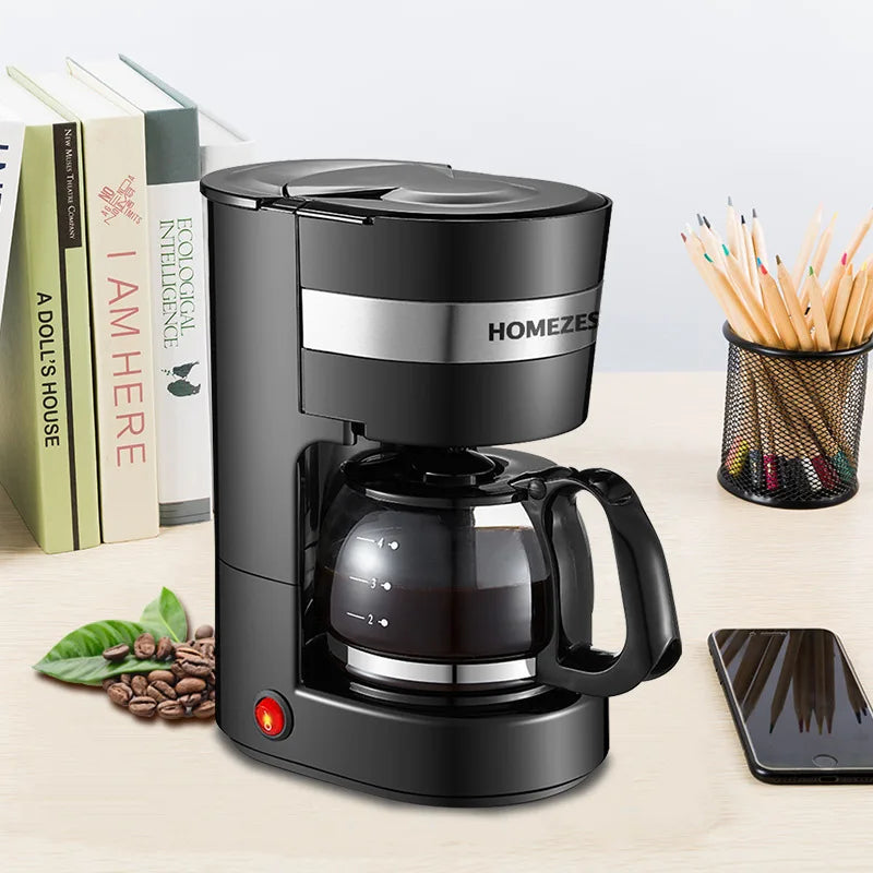 Household Small American Drip Coffee Maker Fully Automatic Tea Maker Portable Travel Coffee Maker Intelligent Heat Preservation