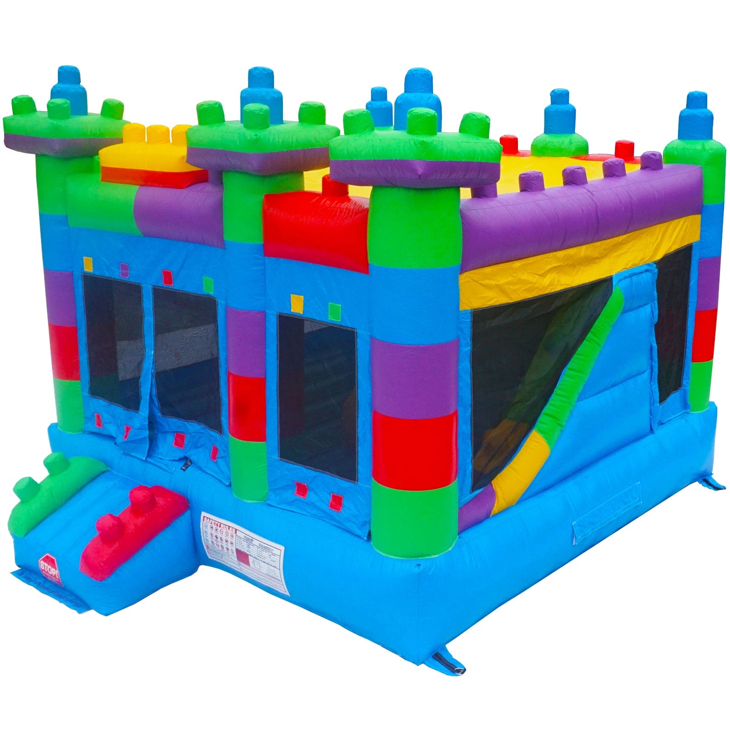 PVC Commercial Inflatable Bounce House for Big Kids,Large Jumping House with Built in Slide,Outdoor Backyard Birthday Party