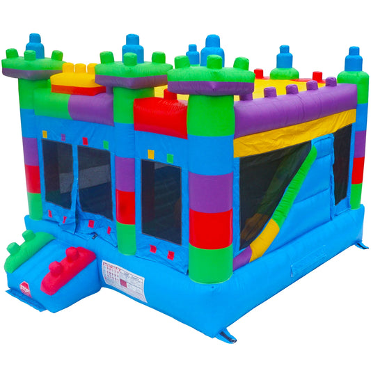 PVC Commercial Inflatable Bounce House for Big Kids,Large Jumping House with Built in Slide,Outdoor Backyard Birthday Party