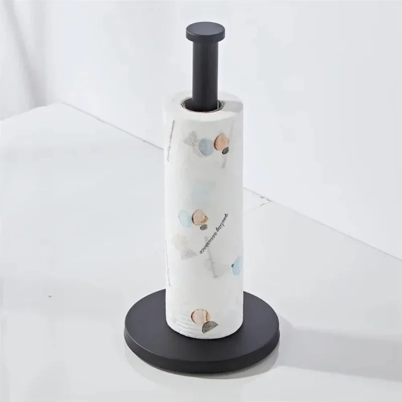 Bathroom Hardware Pendant Black Standing Kitchen Towel Holder Stainless Steel Household Floor Type Toilet Paper Holder