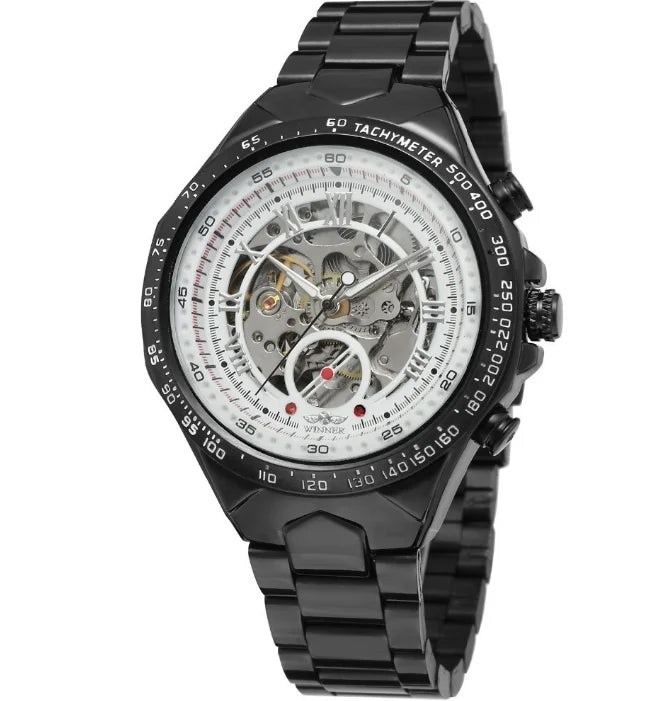 Men's watches hot selling 2025 new hollowed out men's fully automatic mechanical watch men's watch steel strap watch