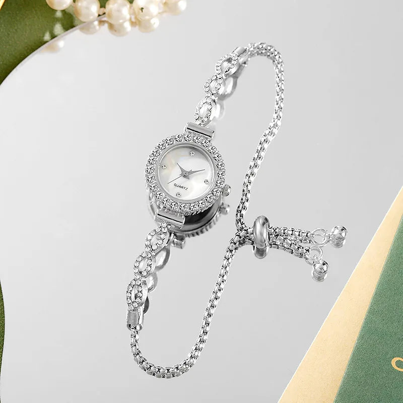 Women's Small Dial Wristwatch, Female Bracelet Watch, Quartz, Leisure, Popular, Elegant Clock, Golden Relojes, Hour, Ladies