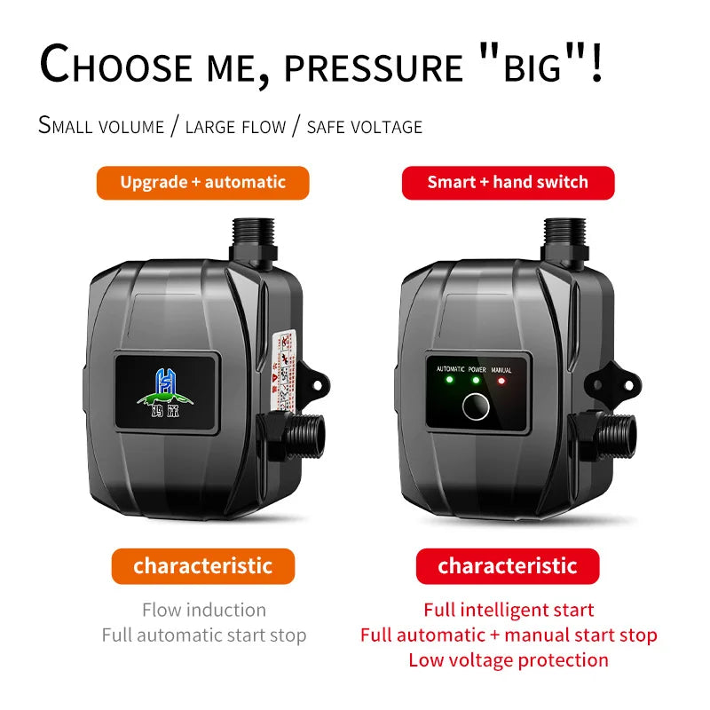 2025 New Upgraded Automatic Booster Pump 150W 24V Brushless Water Pump Home Shower Water Heater Added Water Pressure Silent Pump