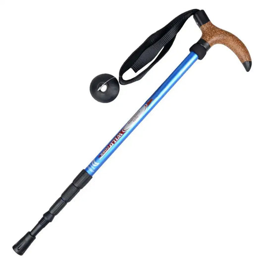 Trekking Poles Hiking Stick Telescopic Mountaineering Gear For Backpacking Mountain Climbing Camping Snowshoeing Skiing