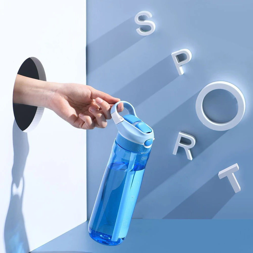 800ml Tritan Sports Water Bottle with Straw Portable Water Bottle Large Capacity Fitness Water Cup for Camping Hiking