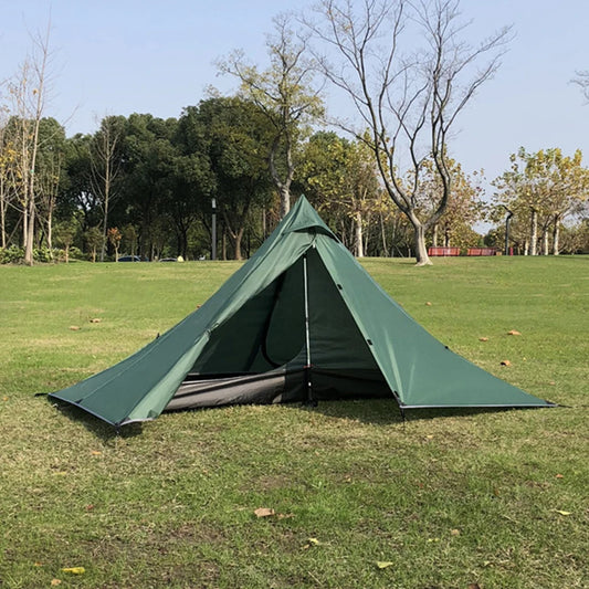Ultralight Pyramid Camping Tent Rodless Pyramid Tent For Single Person 210T Cloth Outdoor Camping Hiking Tent Accessories