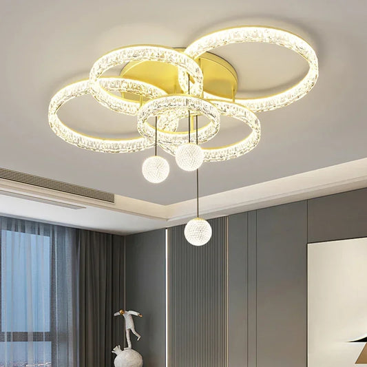 Home Decoration Chandelier Modern Light Luxury LED Ceiling Lamp For Living Room Bedroom Home Decor Indoor Lighting Light Fixture