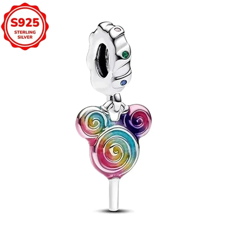 For Original Women 925 Bracelet Bangle Pendant Charm Disney Stitch 925 Sterling Silver Boutique Bead DIY Jewelry Gift New in Hot