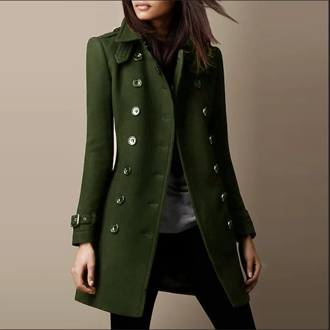 Autumn and Winter Double-breasted Casual Jacket Women's Clothing