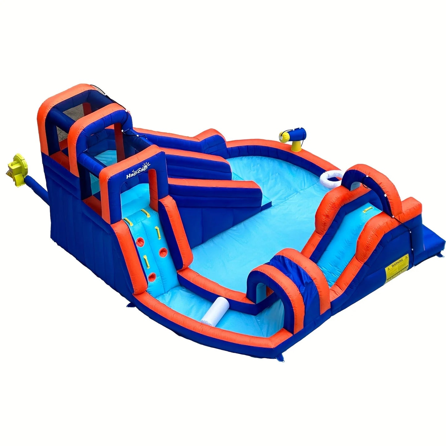HapCap Inflatable Water Slide,Obstacle Course Bounce House for Outdoor Backyard,with Air Blower,13.8 ft x 13.5 ft