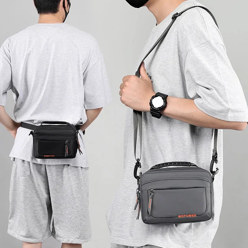 Men's Casual Messenger Bag Outdoor Small Shoulder Bag Multifunctional Travel Waist Bag Hanging Bag Crossbody Bags for Men