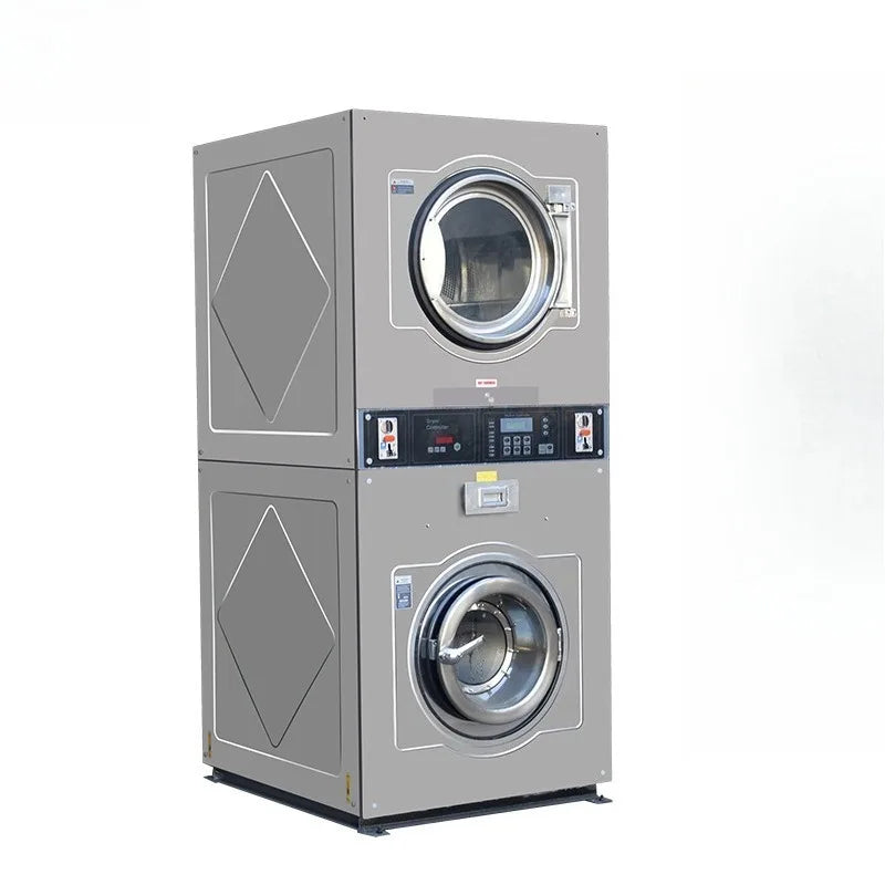 Washing machine, drying and washing 12Kg internal and external stainless steel, laundromat equipment