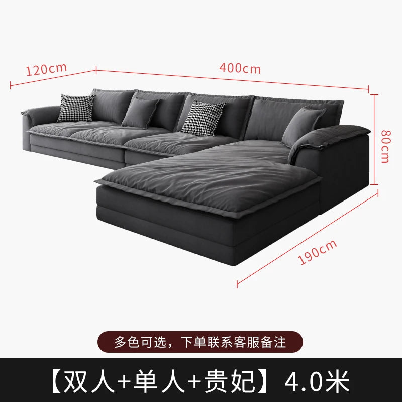 Sectional 3 Seater Sofa Living Room L Shape Arm Rest Corner Office Luxury Sofas Lounge Modern Canape Salon Home Decoration