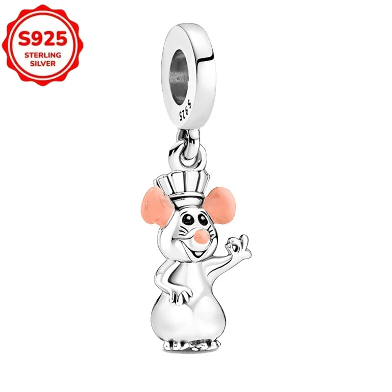 For Original Women 925 Bracelet Bangle Pendant Charm Disney Stitch 925 Sterling Silver Boutique Bead DIY Jewelry Gift New in Hot
