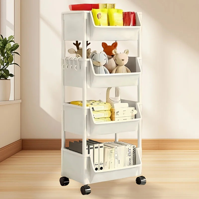 5-tiers storage shelves , closet organizers and storage,book shelf, rolling cart,organization and storage,