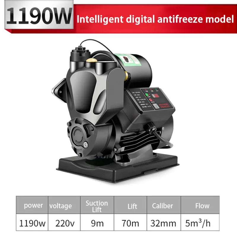 220v Booster Pump Fully Automatic and Silent Self-priming Pump Silent Water Heater Booster Pump 690W/890W/1190W