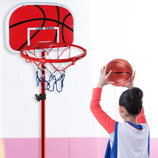 Mini Basketball Hoop with Ball and Pump Portable Basketball Hoop Adjustable Basketball Hoop Set Indoor Outdoor Play for Kids