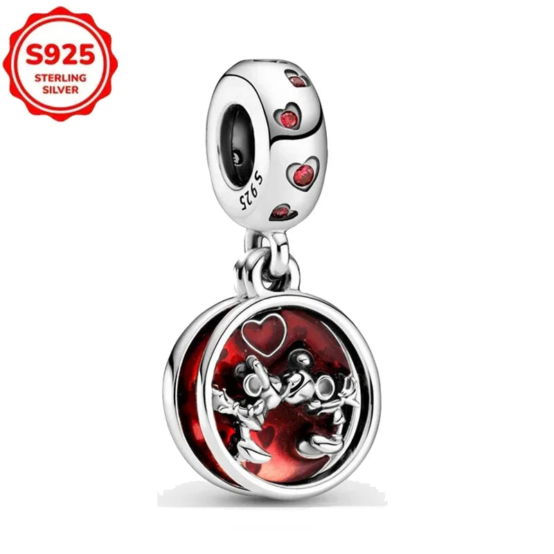 For Original Women 925 Bracelet Bangle Pendant Charm Disney Stitch 925 Sterling Silver Boutique Bead DIY Jewelry Gift New in Hot