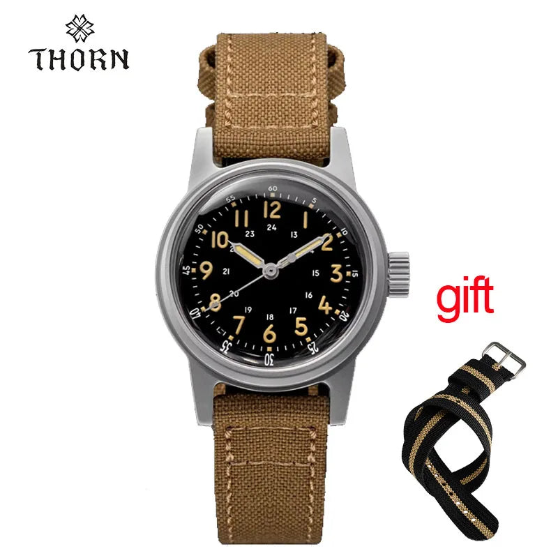 THORN Watch For Men G11 World War II Retro Military Watch 36mm Watch by the NH35A Movement Retro Movement Trend Neutral Men