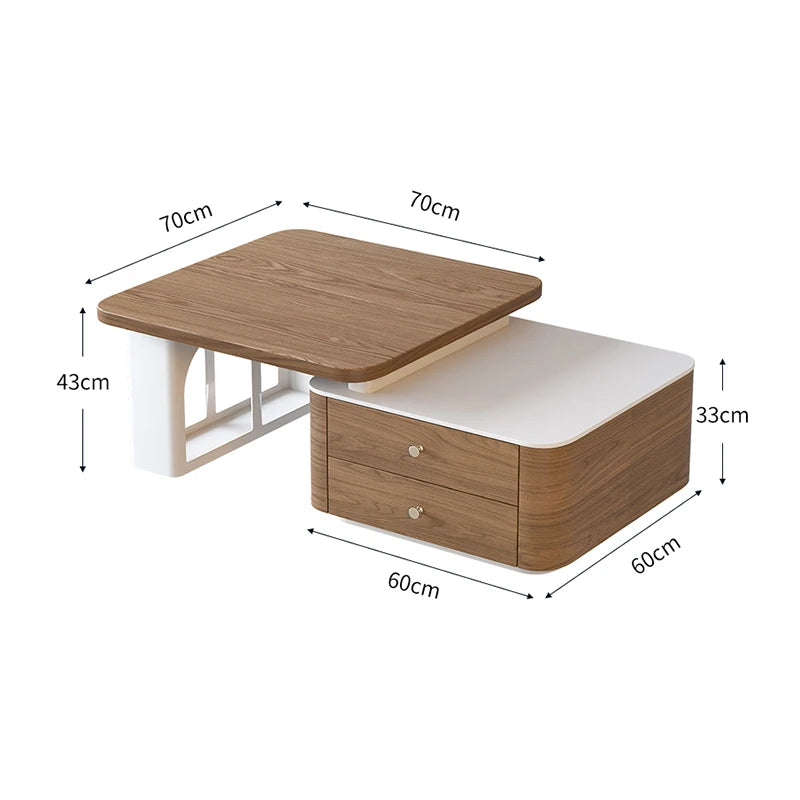 Aesthetic Simple Coffee Table Premium Luxury Glam Trendy Coffee Tables Drawers Storage Mesa De Centro Sala Living Room Furniture