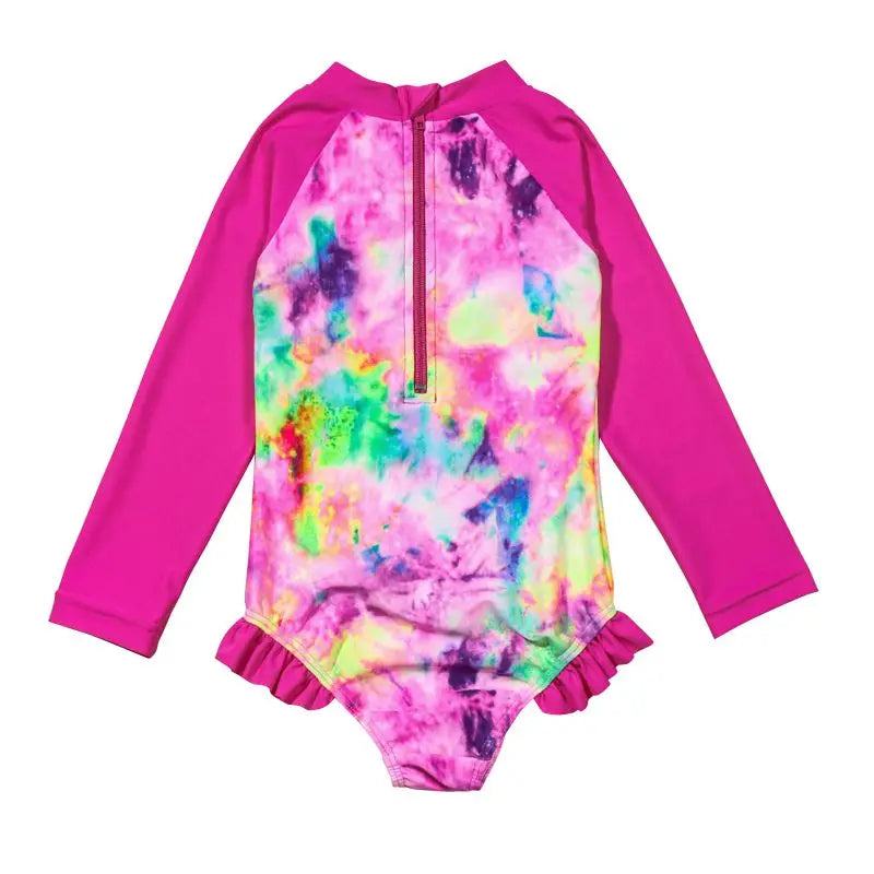 Children Girls One-piece Swimsuit Fashion Print Breathable Swimwear