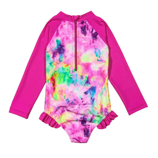 Children Girls One-piece Swimsuit Fashion Print Breathable Swimwear