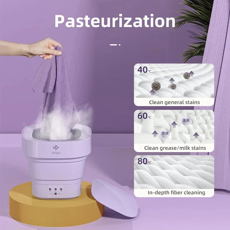 Xiaomi Moyu Mini Washing Machine Portable Folded Cleaning Machine Laundry Machine Underwear Sock Baby Clothes Cleaner for Travel