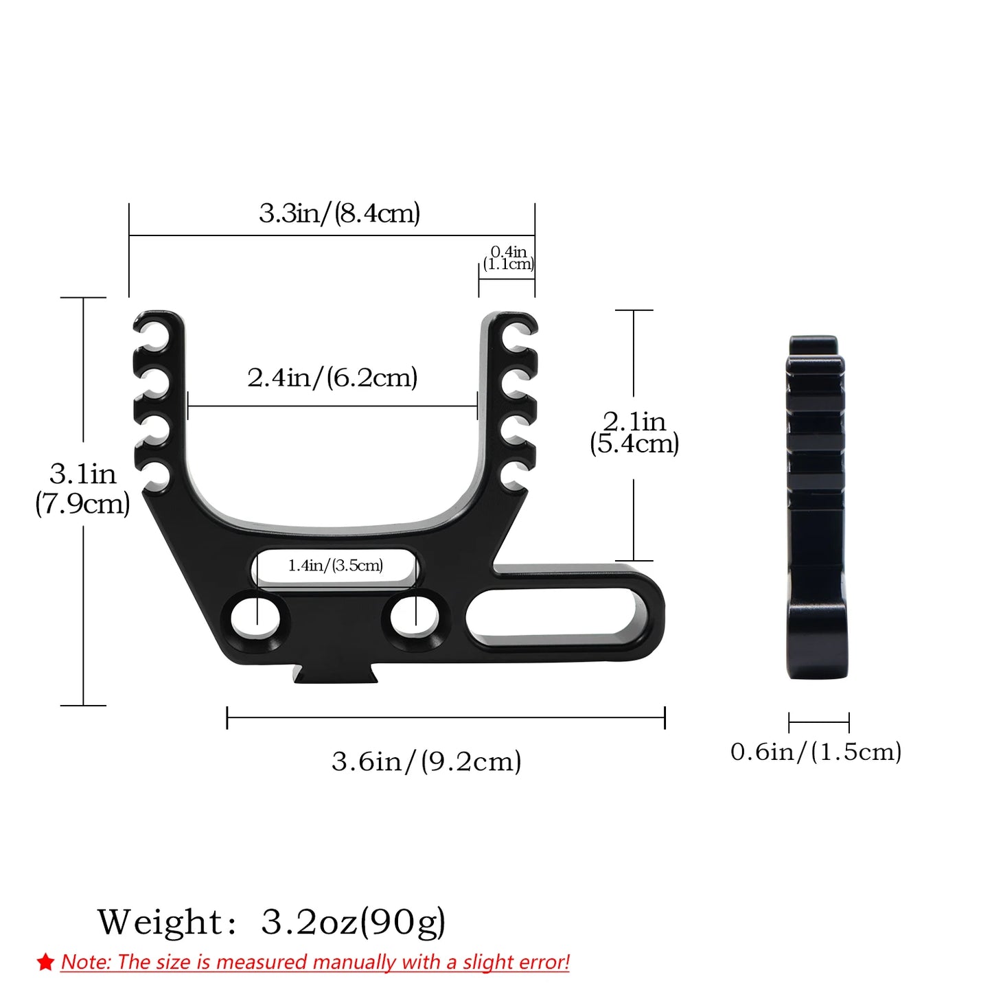 DIY Hunting Bow Head  Aluminum Alloy Slingshot Accessories Large Long-Rod Slingshot Assembly Outdoor Shooting Entertainment Toys