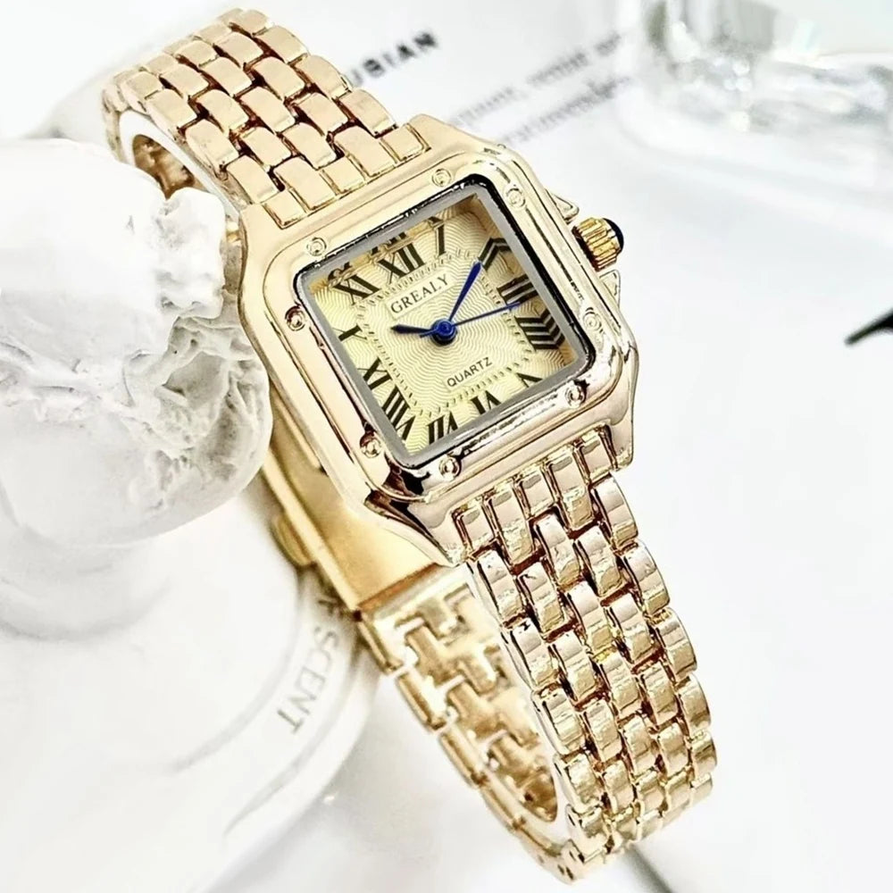 New Fashion Square Watch Luxury Women Watches Rhinestone Ladies Clock Casual Watches Women Quartz Wristwatch Relogio Feminino