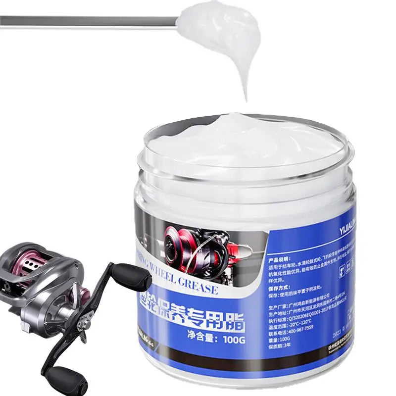 Fishing Reel Grease 100g Fishing Reel Oil Fishing Reel Cleaning Kit Fishing Reel Care Accessories for Teardrop Wheel Drum Wheel