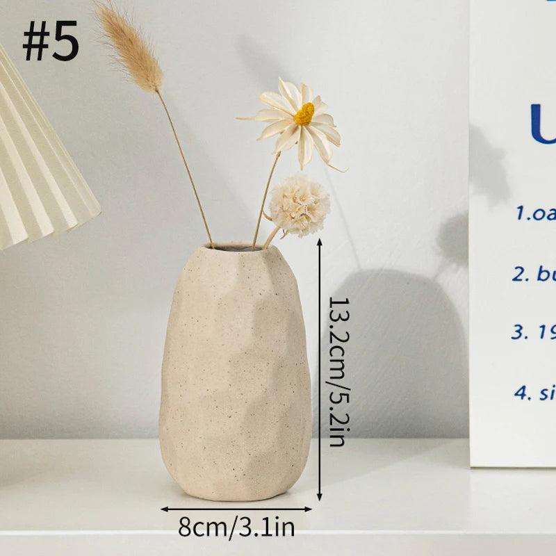 Ceramic Fired Vases,Hydroponic Dried Flower Utensils,Ornaments,Home Living Room Tables,Decorative Vases,Shaped Ceramic Vases