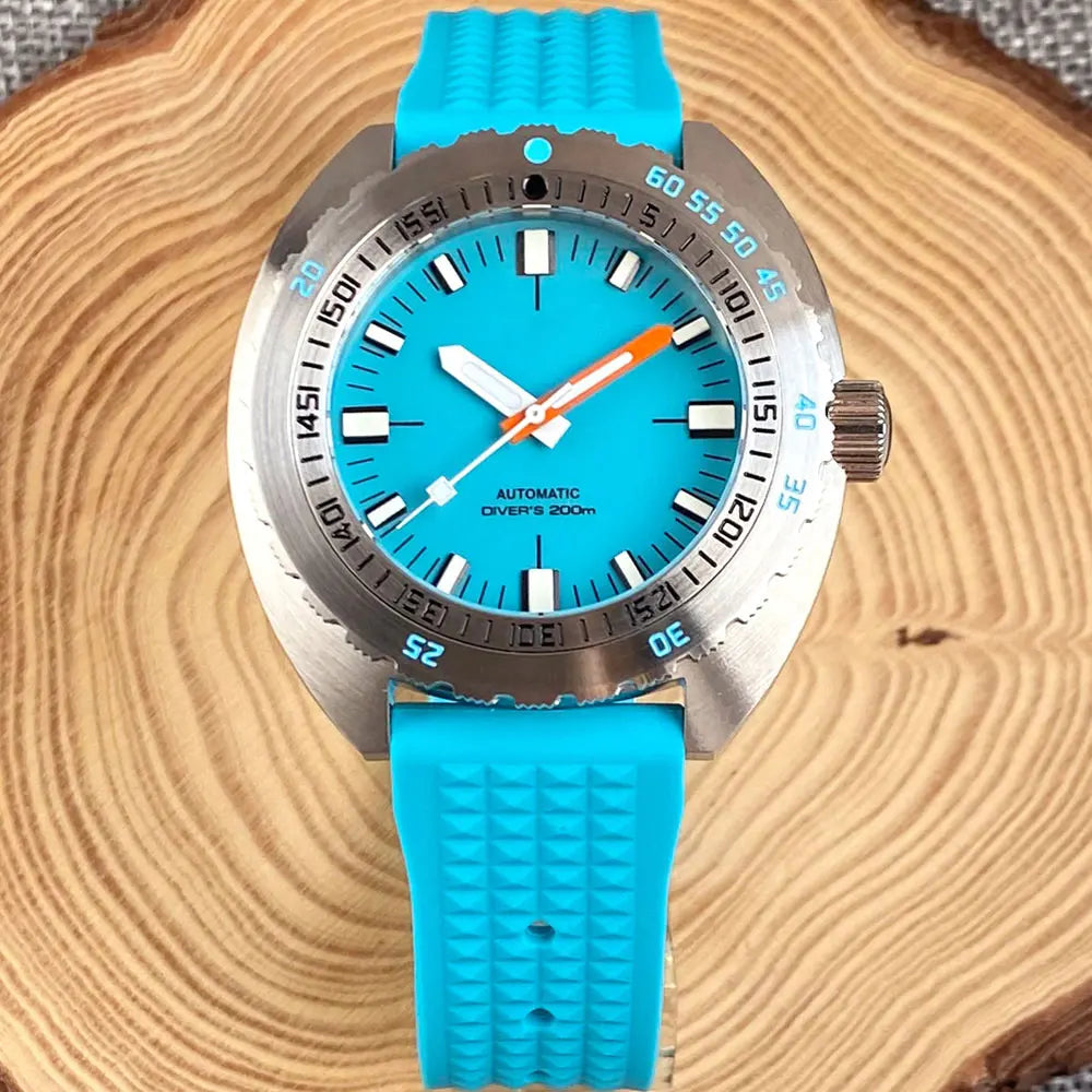 Tandorio V2 Buckle Bracelet Steel Bezel 42mm Sapphire Glass 20ATM Water Resistant NH35 Automatic Mens Dive Watch Reloj Hombre