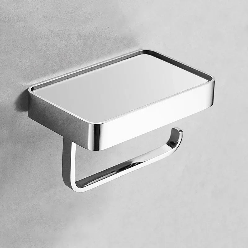 Bathroom Toilet Paper Holder High Quality Solid Brass Luxury Bright Chrome Paper Towel Dispenser Wall Mounted Toilet Accessories