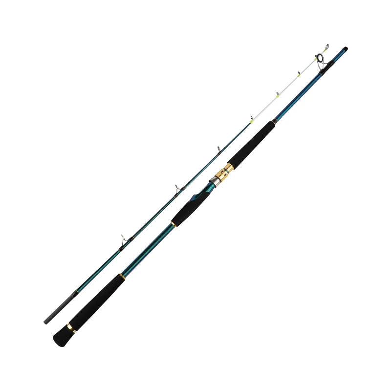 Large fishing heavy boat fishing rod, single rod, fast action, equal power, carbon fiber material, straight handle, 4.92/5.51/5.