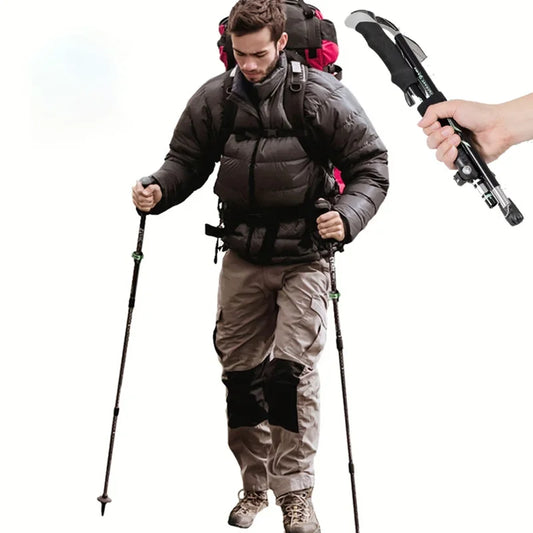 Ultralight Foldable Trekking Poles  Telescopic Nordic Walking Sticks  Portable Outdoor Camping Hiking Gear for Trekking