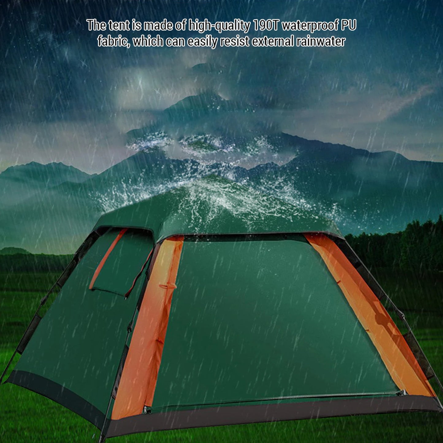 Outdoor Automatic Quick Open Tent Waterproof Camping Tent 3-4 Person Instant Setup Tent 3-4 Person Instant Setup Tent