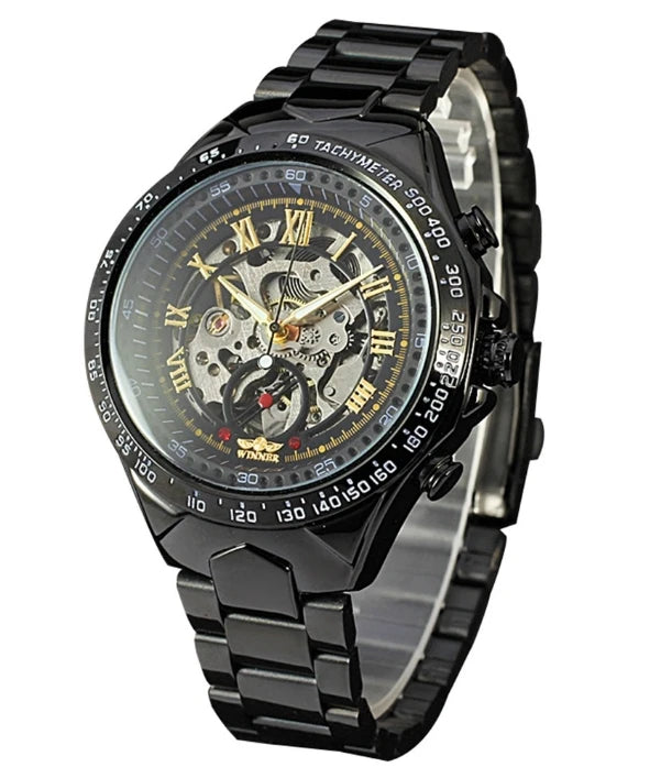 Men's watches hot selling 2025 new hollowed out men's fully automatic mechanical watch men's watch steel strap watch