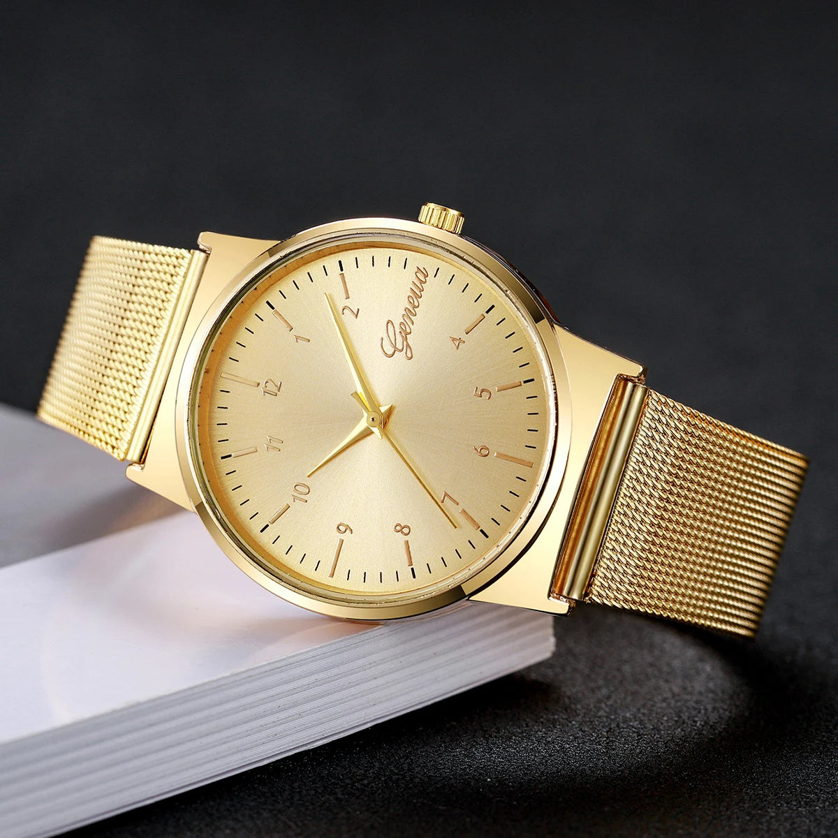 Fashion Women Watches Simple Arabic Dial Quartz Watch Luxury Mesh Band Ladies Wristwatches Reloj Mujer Girls Clock Gift